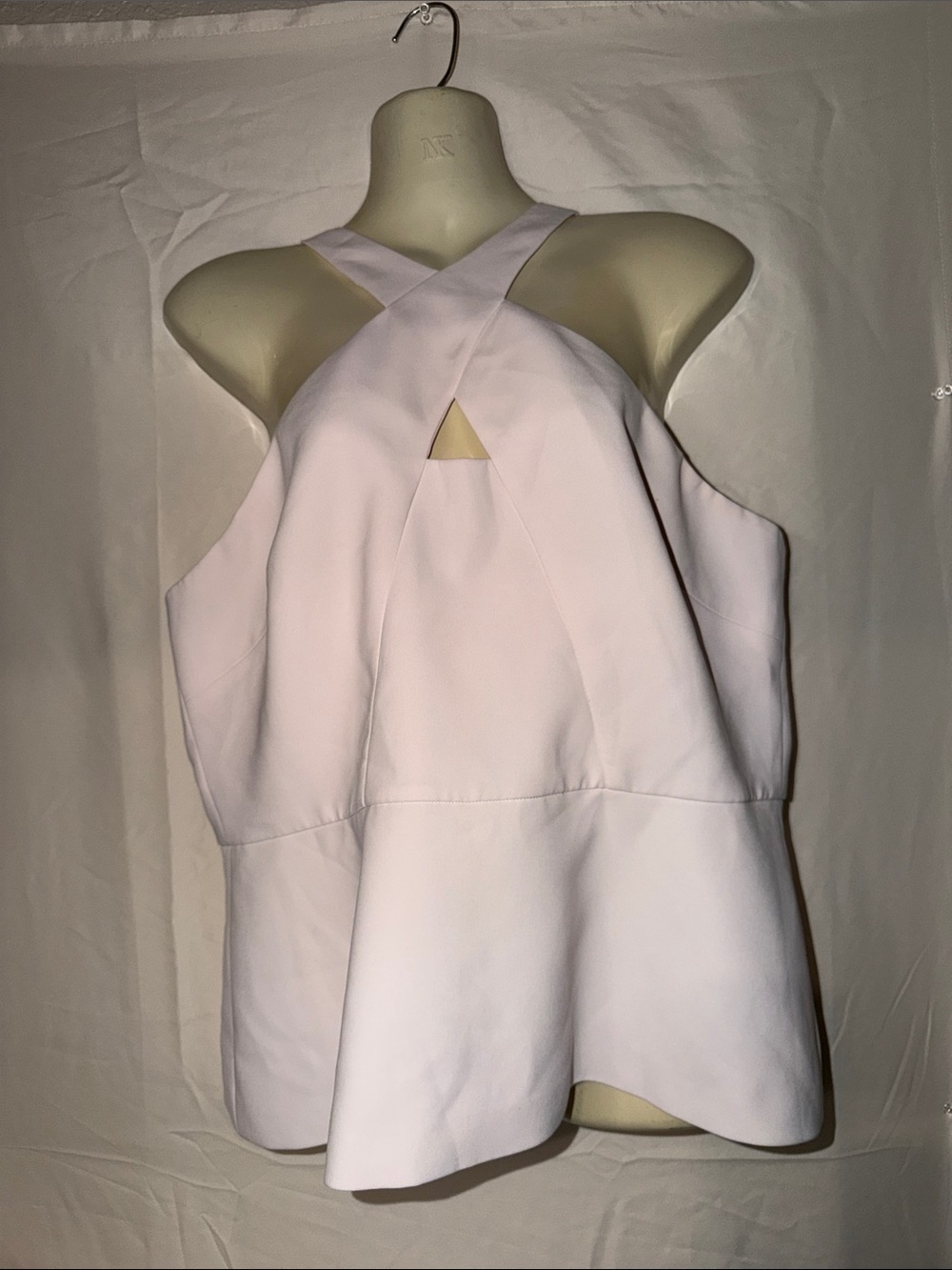 BCBGMaxAzria Light Pink Cross-Front Crop Top